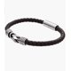 thumbnail image 2 of Pulsera de nudo de cuero trenzado para hombre con cierre de hebilla magnética de acero inoxidable JM, 2 of 3