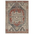 thumbnail image 2 of Contemporary Home Living 3' x 5' Medallion Rectangular Area Throw Rug - Cream and Blue, 2 of 8