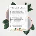 thumbnail image 6 of Inkdotpot 50-PackFloral Brunch & BubblyWould She Rather Bridal Wedding ShowerGame Funny Rehearsal Dinner GuessingGameBridal Shower PartyGameIdeas, 6 of 7