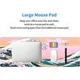 thumbnail image 5 of Pink Mouse Pad Cute Japanese Wave Gaming Mousepad XL Anime Sunset Extended Large Desk Cover Big Table Mat Non-Slip Rubber Base Stitched Edge Long Keyboard Playmat for Laptop Gamer Office,31.5×11.8 in, 5 of 6