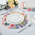 thumbnail image 6 of Coolnut 6PC Place Mats Watercolor Unicorn Flowers Round Placemat Heat-Resistant Placemats Dining Table Mat Circle Shape 15.4" for Kitchen/Dinner/Party/Restaurant Home Decor Gifts, 6 of 7