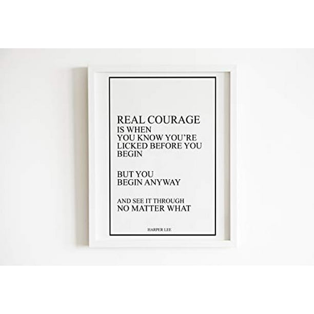 photo 5 By 7 Prints At Walmart harper lee real courage 5 x 7 in quote definition wall decor art prints kitchen or nursery wall art premium paper with hd printing frame