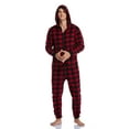 thumbnail image 5 of ANLIQI Couples Matching Christmas Pajamas Sets Hooded Fleece Zipper Plaid Pjs Set Union Suits Soft Warm Jumpsuit(Mens, DR, XL), 5 of 8