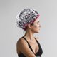 thumbnail image 3 of 1 gorro de ducha reutilizable, gorro de baño de doble espesor, impermeable (flor), 3 of 3