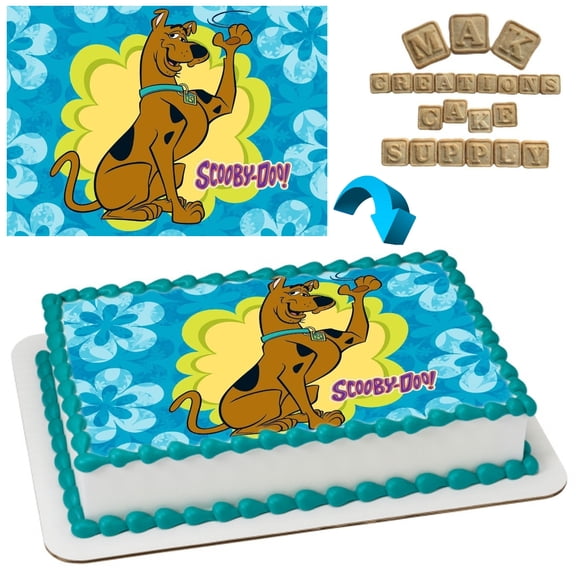 Scooby Doo Birthday 1/4 Sheet Edible Cake Topper