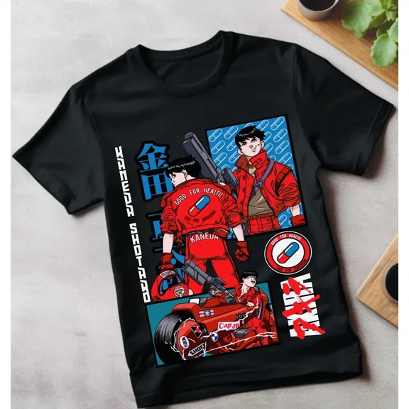 AKIRA T-Shirt Manga Anime Kaneda Tetsuo Katsuhiro Otomo Neo Tokyo Tee All Size