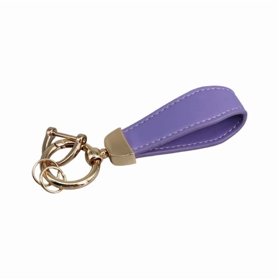 Genuine Leather Keychain for Business Professionals Portable Sturdy Keyring with Various Color for Everyday Use