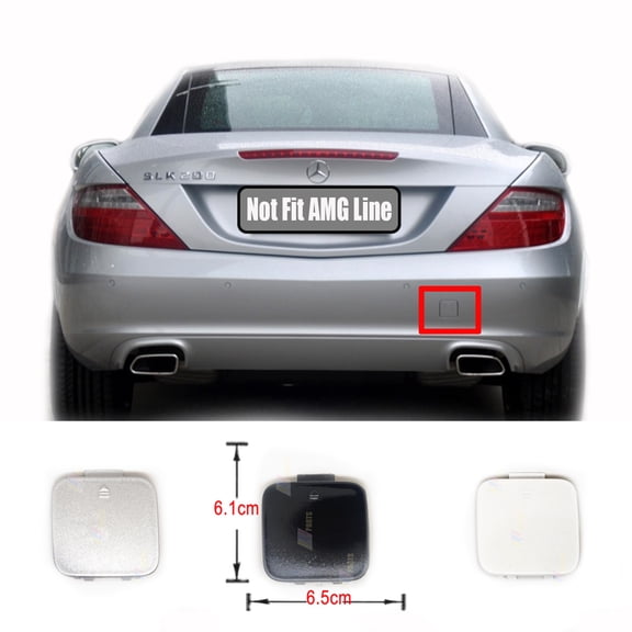 Trimla Rear Tow Cover for 12-15 Mercedes-Benz SLC SLK Roadster W172 R172 Fit 200 250 280 300 350 55 2012 2013 2014 2015 bumper towing Hook Eye Cap A1728850623