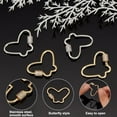 thumbnail image 4 of 4pcs Brass Butterfly Screw Carabiner Lock Charms Clasps 2 Colors Plated Micro Pave Cubic Zirconia Chain Clip Hook Necklaces Bracelet Keychain Crafts Making Hardware Supplies DIY, 4 of 6