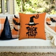 thumbnail image 5 of Bystar Halloween Pillow Covers Decor 2 pcs 18x18 Inches Fall Pillow Covers Orange and Black Pillow Case Happy Halloween Linen Sofa Bed Throw Cushion, 5 of 5