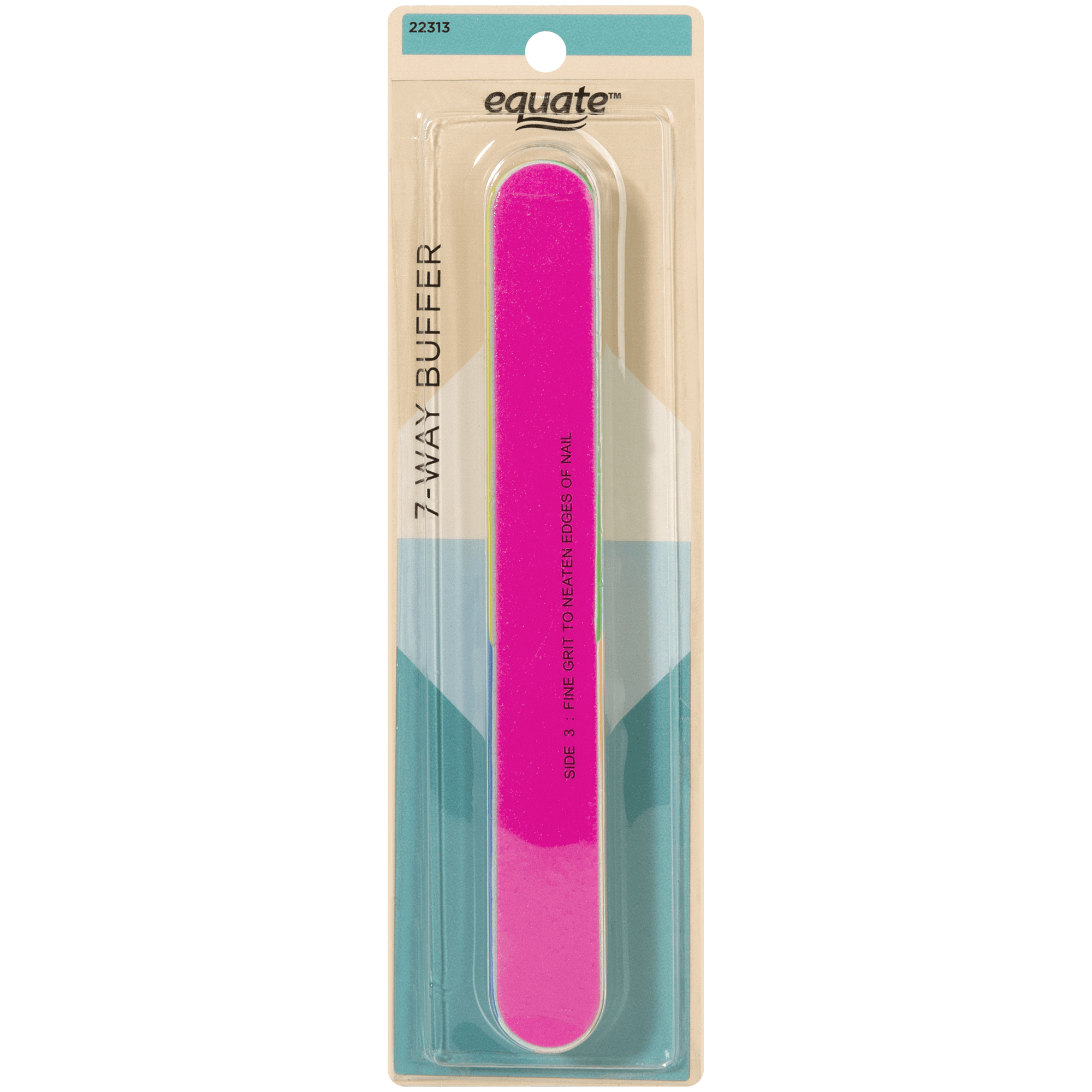 Equate Beauty Fingernail Buffer and File with 7 Surfaces and Steps