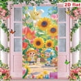 thumbnail image 6 of Welcome Sunflower Door Cover Spring Summer Door Banner Sunflower Bird Party Decorations Seasonal Welcome Door Cover Porch Banner for Indoor Outdoor Front Door Spring Summer Party Supplies, 6 of 6