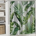 thumbnail image 6 of Orinice Tropical Leaves Shower Curtain Green Palm Banana Leaf Plant Botanical Shower Curtain for Bathroom Waterproof Polyester Fabric Bathroom Curtain  36x72, 6 of 7