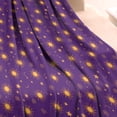 thumbnail image 3 of Purple Sun Star Swirl Pattern Blanket,Comfortable Soft Flannel Throw Blanket,All Season,Warm Lightweight Blankets for Sofa Bed Couch Living Room Chair,30"x40", 3 of 4