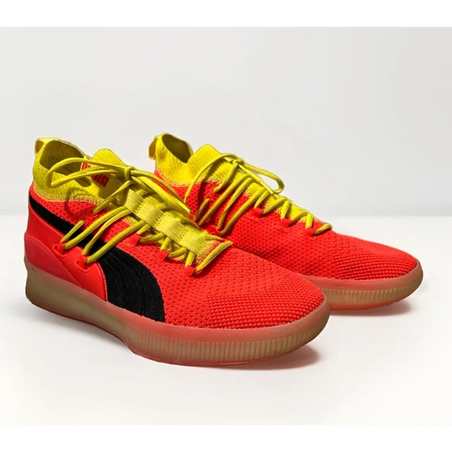 PU & MA Men's Clyde Court Disrupt Red Blast Sneakers Size 10