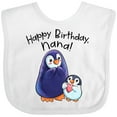 thumbnail image 3 of Inktastic Happy Birthday, Nana- Cute Penguins Boys or Girls Baby Bib, 3 of 4