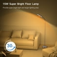 thumbnail image 6 of OUTON LED Floor Lamp with Remote Touch Control Adjustable Standing Reading Light with 4 Color Temperature for Living Room(Brown), 6 of 10
