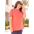 thumbnail image 2 of Catherines Women's Plus Size Suprema Crisscross Elbow Sleeve Tee, 2 of 5