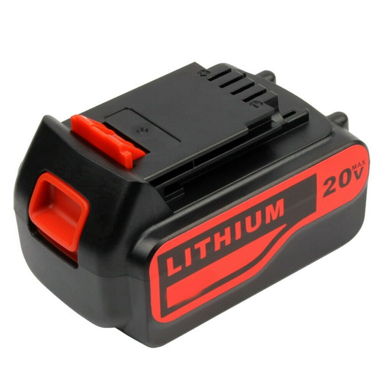 20V 6.0AH Lithium Battery / Charger for Black & Decker 20 Volt LB20 LBX20  LBXR20