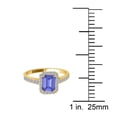 thumbnail image 3 of AoneJewelry Aone Jewelry 14k Solid Rose, White, Yellow Gold Ring (size 5-9) With 1.20 Cttw Emerald Cut Tanzanite and Natural Diamonds (color I-J, Clarity I1-I2), 3 of 5