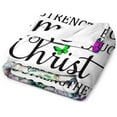 thumbnail image 4 of Christian Gifts for Women Inspirational Religious Blanket Bible Verse Scripture Prayer Throw Blanket Soft Flannel Healing Blanket 50"X40", 4 of 5