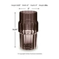 thumbnail image 5 of Signature Design by Ashley Dorlow Dark Mauve Glass Decorative Vase Set of 2 - Medium 9" Indoor/Outdoor Fluted Accent Pieces, 5 of 5