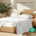 thumbnail image 3 of Bare Home Linen Sheet Set - Deep Pocket - Breathable - 3-Pieces - Twin XL, White, 3 of 10