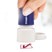 Stamp-Ever Pre-Inked Message Stamp – Checkmark, Red Ink – Impression Size: 3/4 Round