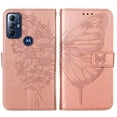 thumbnail image 7 of Motorola Moto G Play (2023) Case, Magnetic Folio Butterfly Patterned Wallet Case, Premium PU Leather with Wrist Strap Credit Card Holder Slots Kickstand Cover For Motorola Moto G Play (2023),
Rosegold, 7 of 7