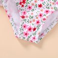 thumbnail image 5 of Happy Town Toddler Baby Girl Beach Bathing Suit Floral Sleeveless One-Piece Swimsuit With Bowknot, 5 of 7