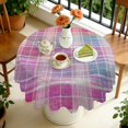 thumbnail image 4 of 60 Inch Round Lace Tablecloth Water Resistant Washable, Denim Jean Cowboy Style, 4 of 5