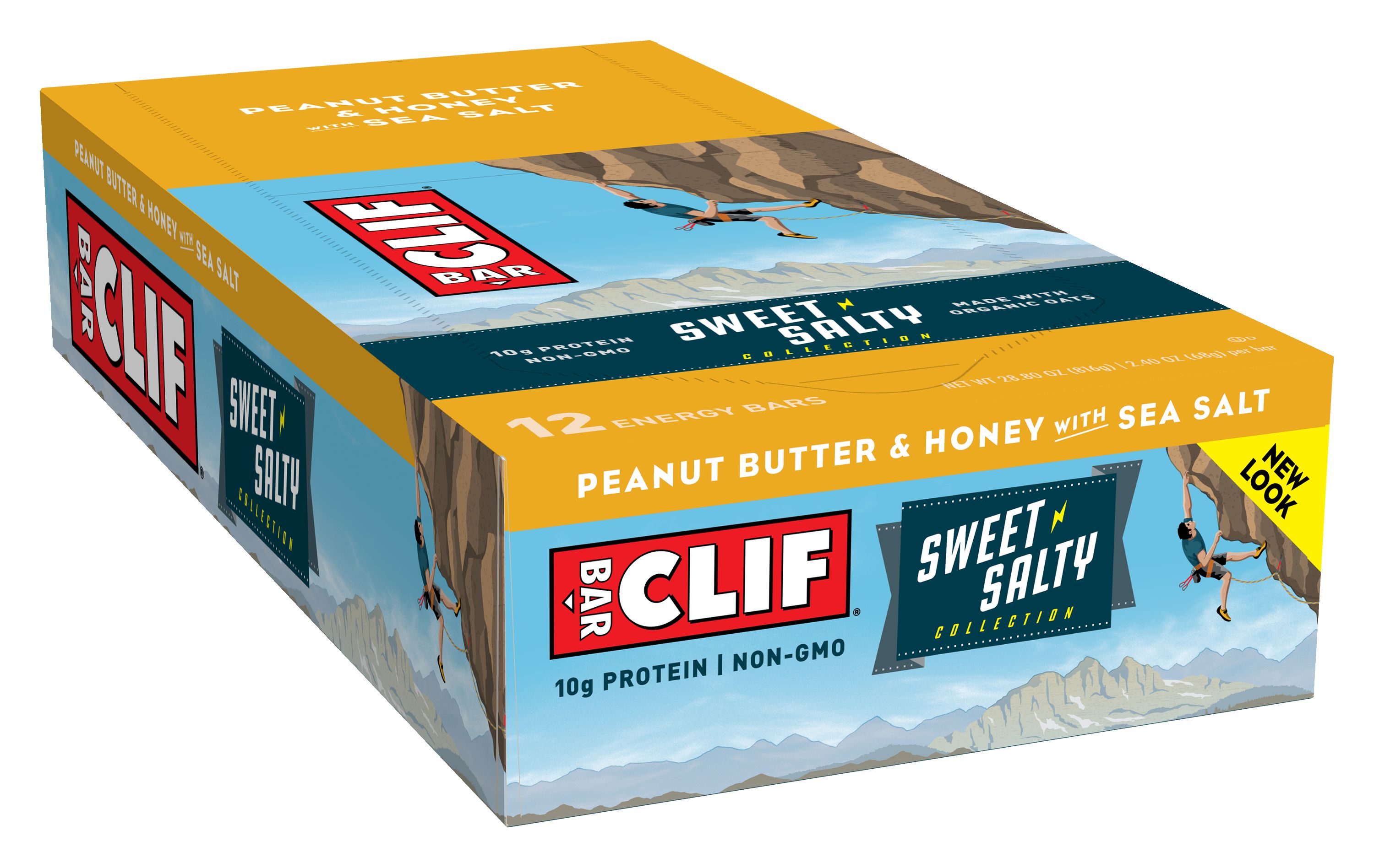 CLIF BAR Sweet & Salty Energy Bars Peanut Butter & Honey with Sea