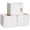 Off White, variant on 3-Tone Brown Cotton Rope Woven Storage Baskets 3-Pack For Pantry, Closet, Bathroom Organization