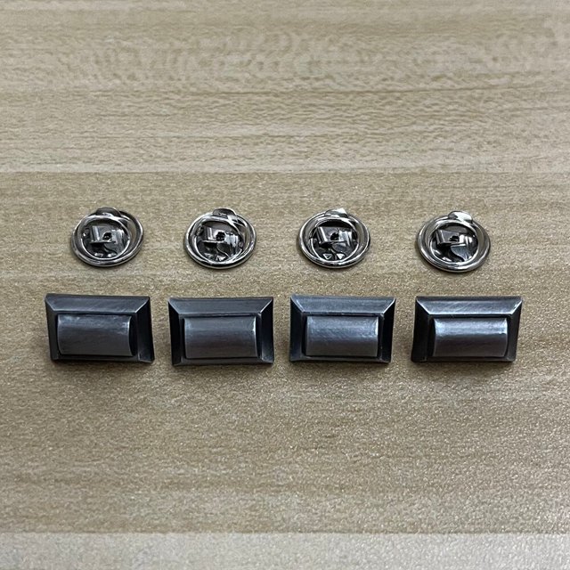 4 piezas Star Enterprise Capitán Collar Rank Pips Pin Insignia Trek Starfleet Broches Juego de 4 Kirsite Accesorios Accesorios4 piezas Deng Xun unisex