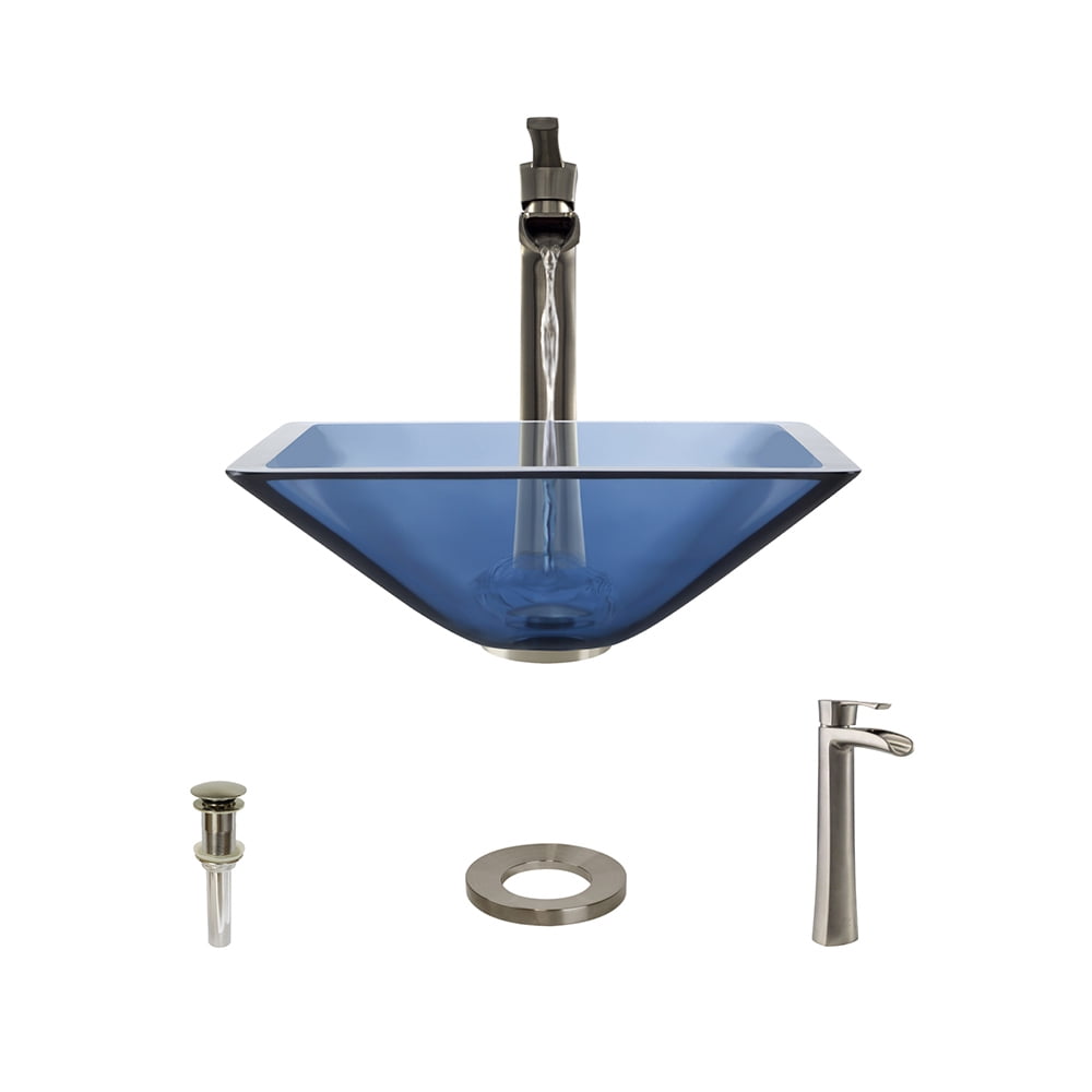 MR Direct 603 Aqua Vessel Sink Ensemble with a Brushed Nickel finish