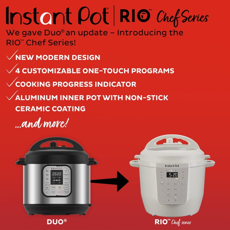 Instant Pot 6Qt RIO Chef Series 7-in-1 Multi-Cooker, Pressure