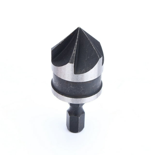 Chaflán Avellanador De 5 Hojas Broca Avellanadora 3pc 1/4\" Hex 12/16/19mm Countersink Bore Set For Wood Metal Broca De Cambio Rápido ANGGREK Herramientas