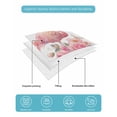 thumbnail image 4 of Full Size Quilt Bedding Set, Pink Flamingo Reversible Summer Quilt 3 Pieces, Watercolor Flowers Spring Floral Lightweight Bedspreads Coverlets with 2 Pillow Shams for All Seasons, 4 of 5