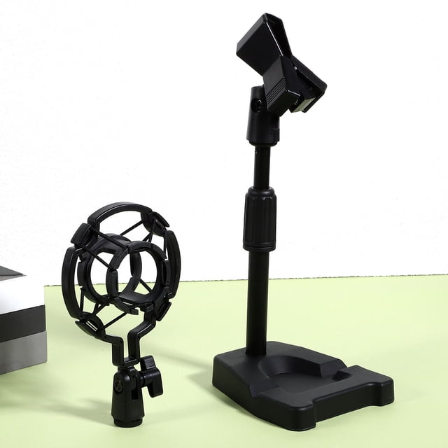 unbranded Micrófono De Escritorio Con Soporte Antivibración Y Base Para Teléfono Móvil Ideal Para Oficina En Casa