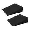 2Pcs Foam Yoga Wedge Blocks Slant Boards Calf Stretcher EVA Lightweight Training Black 24cmx15cmx6cm