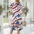 thumbnail image 7 of BOMYJESK Maxi Dresses for Women 250th Anniversary USA Flag Floral A-Line Dress 4th Of July Summer Dresses Vintage Independence Day Elegant Classy Party Apparel Light Blue 3XL, 7 of 7