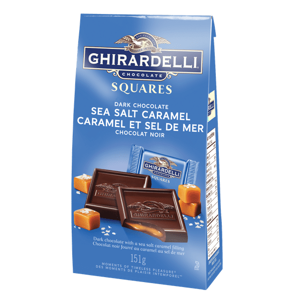 Carrés de chocolat noir au caramel et sel de mer de GHIRARDELLI – Sachet (151 g) Sachet (151 g)