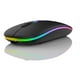thumbnail image 1 of Mouse Inalambrico Recargable Raton Portatil Bluetooth Y Usb Negro RGB, 1 of 5