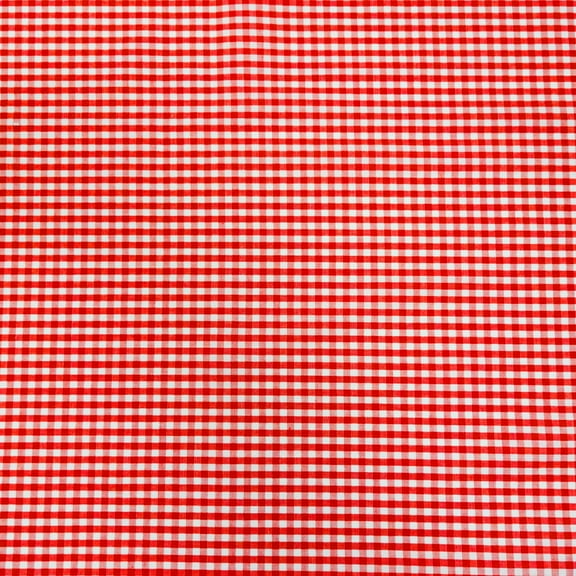 Waverly Inspirations 1 Yard Cut 100% Cotton Small Gingham Print Fabric, Poppy Red, 44" Wide for Quilting & Sewing
