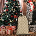 thumbnail image 4 of Christmas Bags Drawstring,Golden Christmas Pattern Large Xmas Christmas Gift Bags,Reusable for Xmas and New Year Party Favors and Supplies,27.6" X 19.7", 4 of 5
