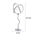 thumbnail image 3 of Benjara Salt 33 Inch Table Lamp, Accent Twisted Design, LED Light, Chrome Metal, 3 of 5