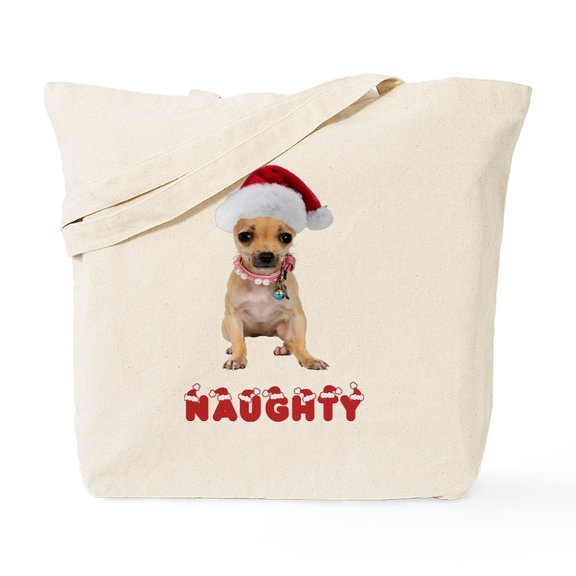 CafePress - Naughty Chihuahua Tote Bag - Unisex Canvas Tote Bag, Beige, 1-Piece