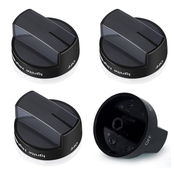 4 Pcs Gas Stove Burner Control  Knobs W10339442 Compatible with Whirlpool Gas Range/Stove/Oven, Replacement  WPW10339442 PS11753188