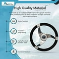 thumbnail image 3 of MARINE CITY Polished 316 Grade Stainless Steel Sports Style Tri-Spoke Design Steering Wheel with Center Cap / PU Foam 13-1/2 Inches Diameter  3/4 Inches Tapered Shaft for Marines  Boats Pack of 1, 3 of 7