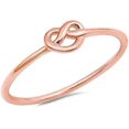thumbnail image 2 of CHOOSE YOUR COLOR Sterling Silver Knot Ring, 2 of 3